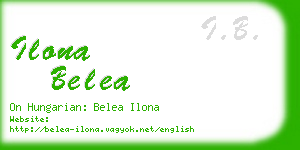 ilona belea business card